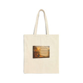 Canvas tote bag with sunflower and "Grit" inspirational quote design, featuring sturdy handles and eco-friendly fabric.