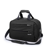 Men's portable waterproof travel fitness bag by Memories but Unique, showing a sleek black duffle with water-resistant material.