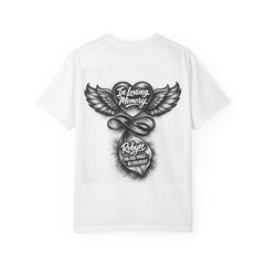 Memorial Heart Wings T-Shirt — "In Loving Memory" Personalized Tribute Tee