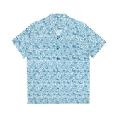 Men's Azul Tropical Flower Hawaiian shirt with vibrant floral pattern, short sleeves, and relaxed fit by ShineOn Fulfillment.
