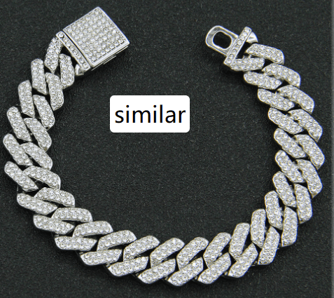 Men's Miami Cuban Link Bracelet by Memories, featuring bold, shiny hip hop jewelry with thick interlinked gold chains