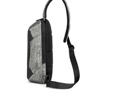 Waterproof anti-theft men's travel chest bag by Memories but Unique, featuring secure zippers and adjustable strap for safe travel.