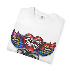 Memorial Heart Wings T-Shirt — "In Loving Memory" Personalized Tribute Tee