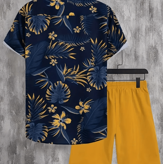 Men's short set by Memories but Unique featuring a casual T-shirt and shorts in a comfortable fit.