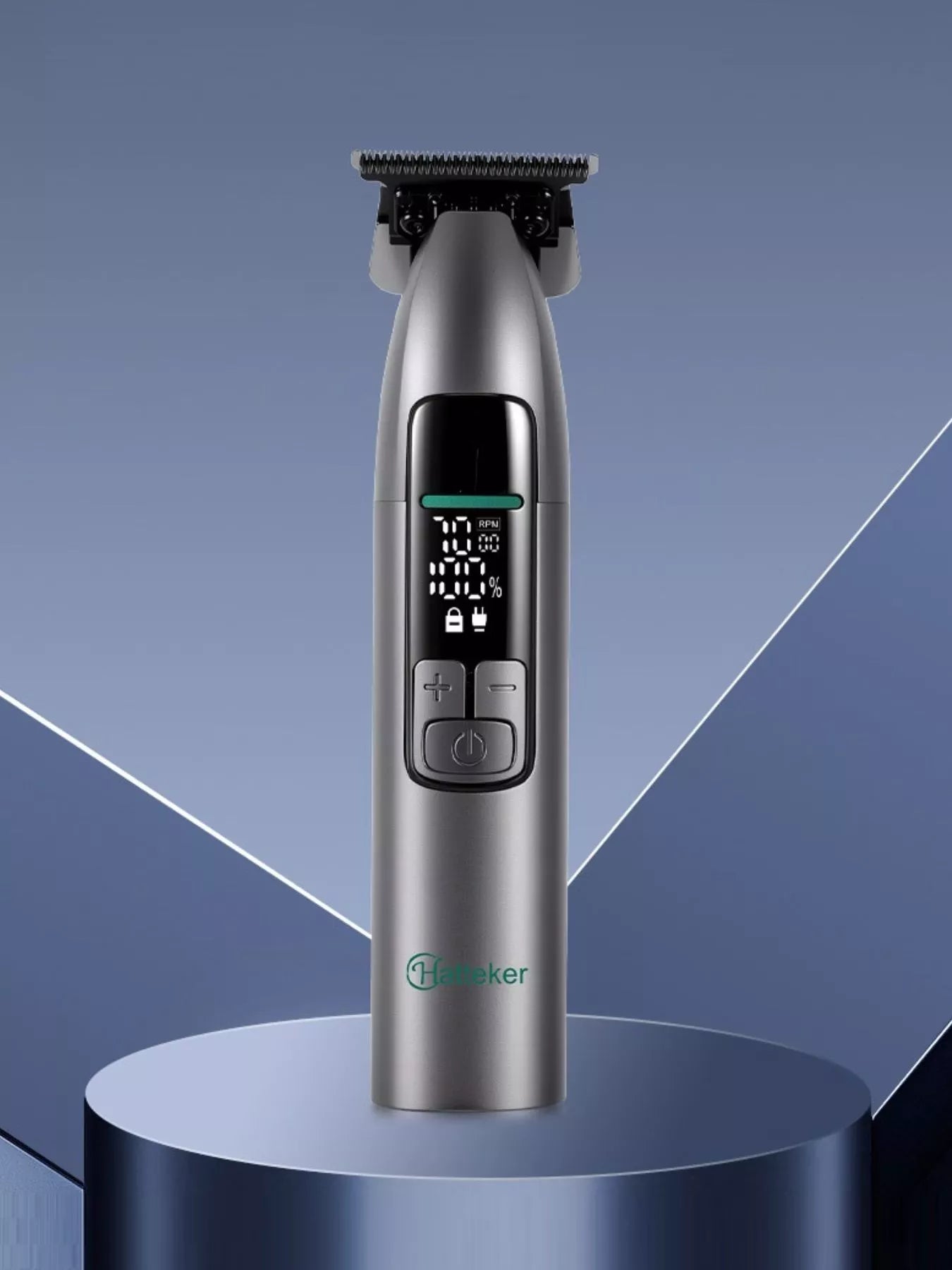 Rechargeable cordless hair clipper with LED display, waterproof design, portable and suitable for professional grooming by Trendsi.