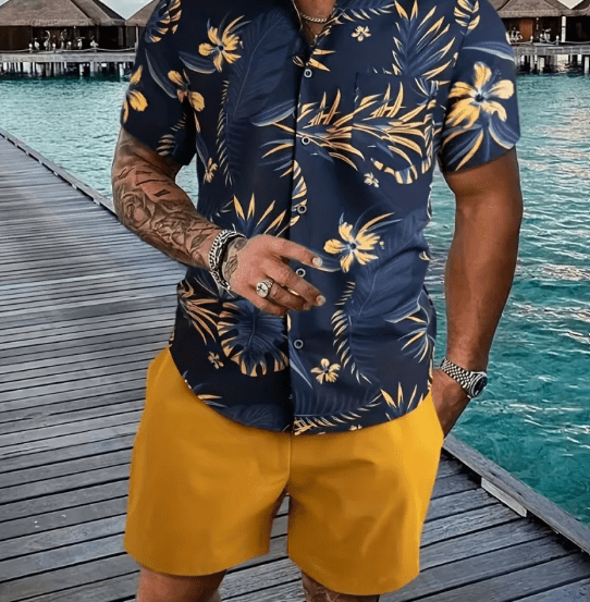 Men's short set by Memories but Unique featuring a stylish, casual design with a comfortable fit and trendy fabric.