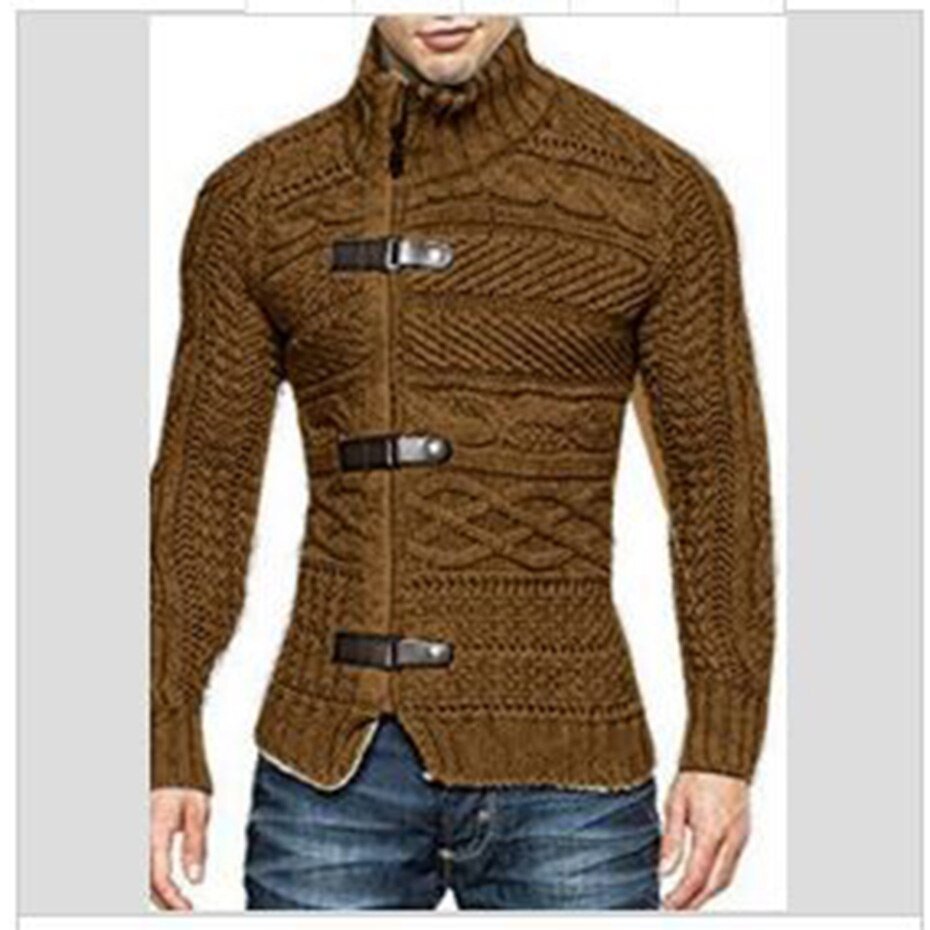 Men's knitted jacket by Memories but Unique, featuring a cozy knit design in a casual style, suitable for cool weather.