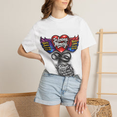Memorial Heart Wings T-Shirt — "In Loving Memory" Personalized Tribute Tee