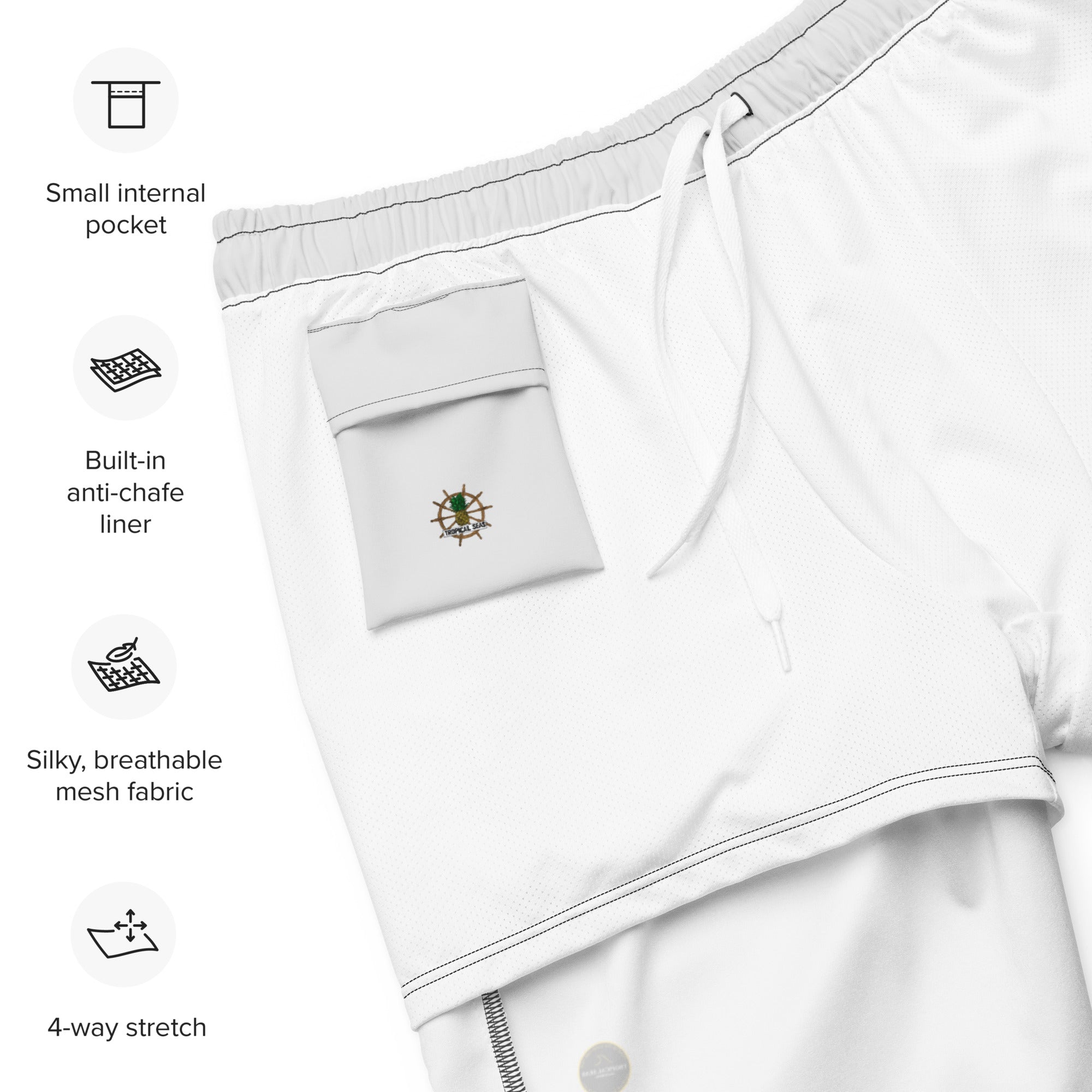 Men's eco-friendly grey board shorts by Zen, featuring a relaxed fit and lightweight fabric for beach or casual wear.