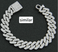 Men's Miami Cuban Link Bracelet by Memories, featuring bold, shiny hip hop jewelry with thick interlinked gold chains