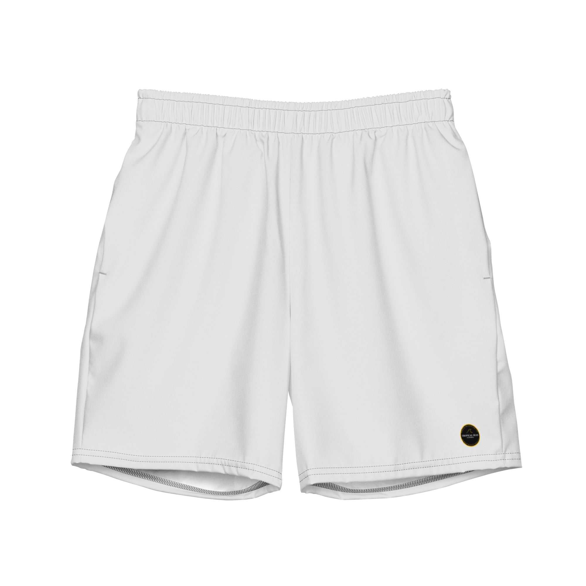 Men's eco-friendly grey board shorts by Zen, featuring a relaxed fit and breathable fabric, ideal for beach or casual wear.
