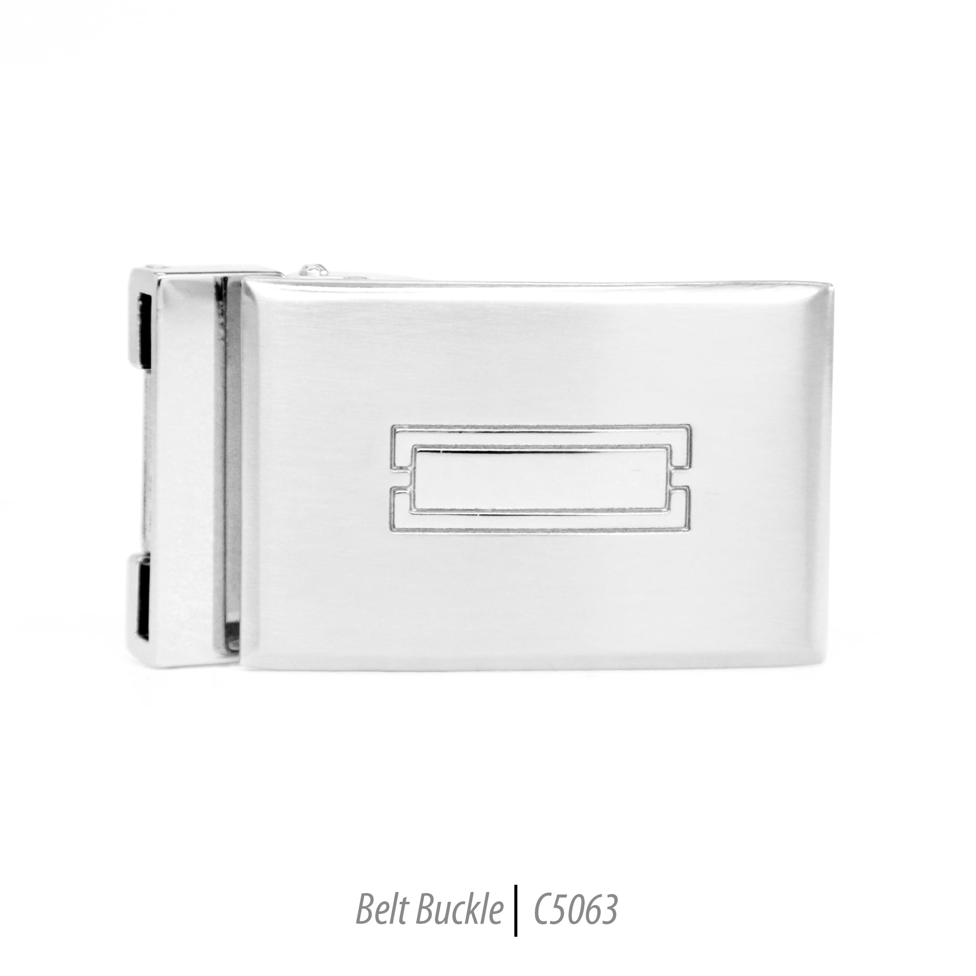 Ferrecci men's stainless steel belt buckle with removable design, showcasing a sleek, polished finish and classic style.