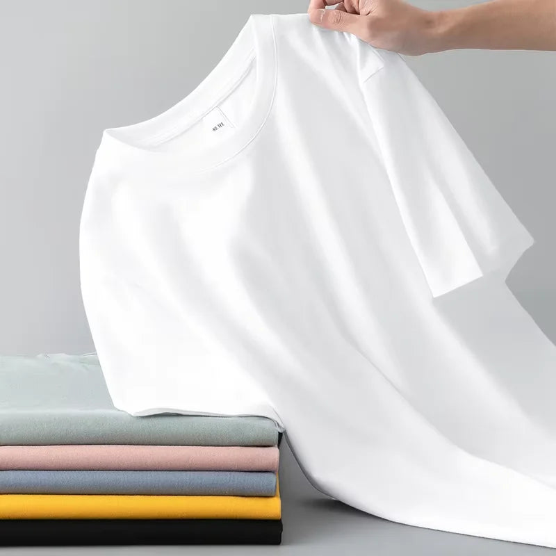 Stylish loose-fit men's designer T-shirt by Memories but Unique with printed high-quality fabric, perfect for modern fashion.