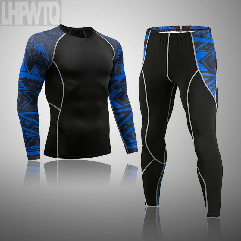Men's MMA rash guard from Memories but Unique, quick-drying compression sportswear, thermal leggings for fitness training.