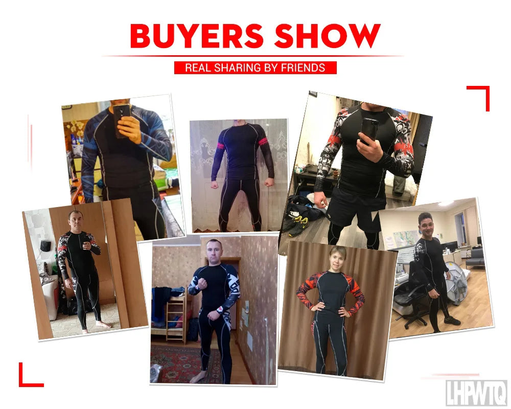 Men's MMA rash guard and compression sportswear by Memories but Unique, quick-drying, thermal leggings for fitness training.