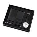 Men's gift set including a stylish watch, wallet, and pen from Memories but unique, perfect for holidays or special occasions.