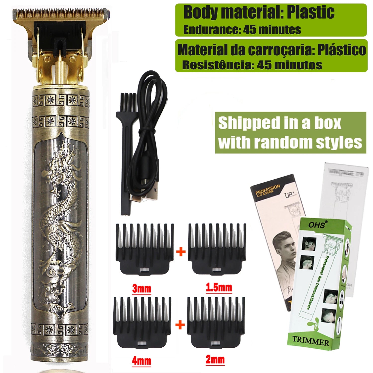 Memories but unique T9 electric hair clipper and beard trimmer with 0mm cutting length, suitable for hair, beard, and body grooming.