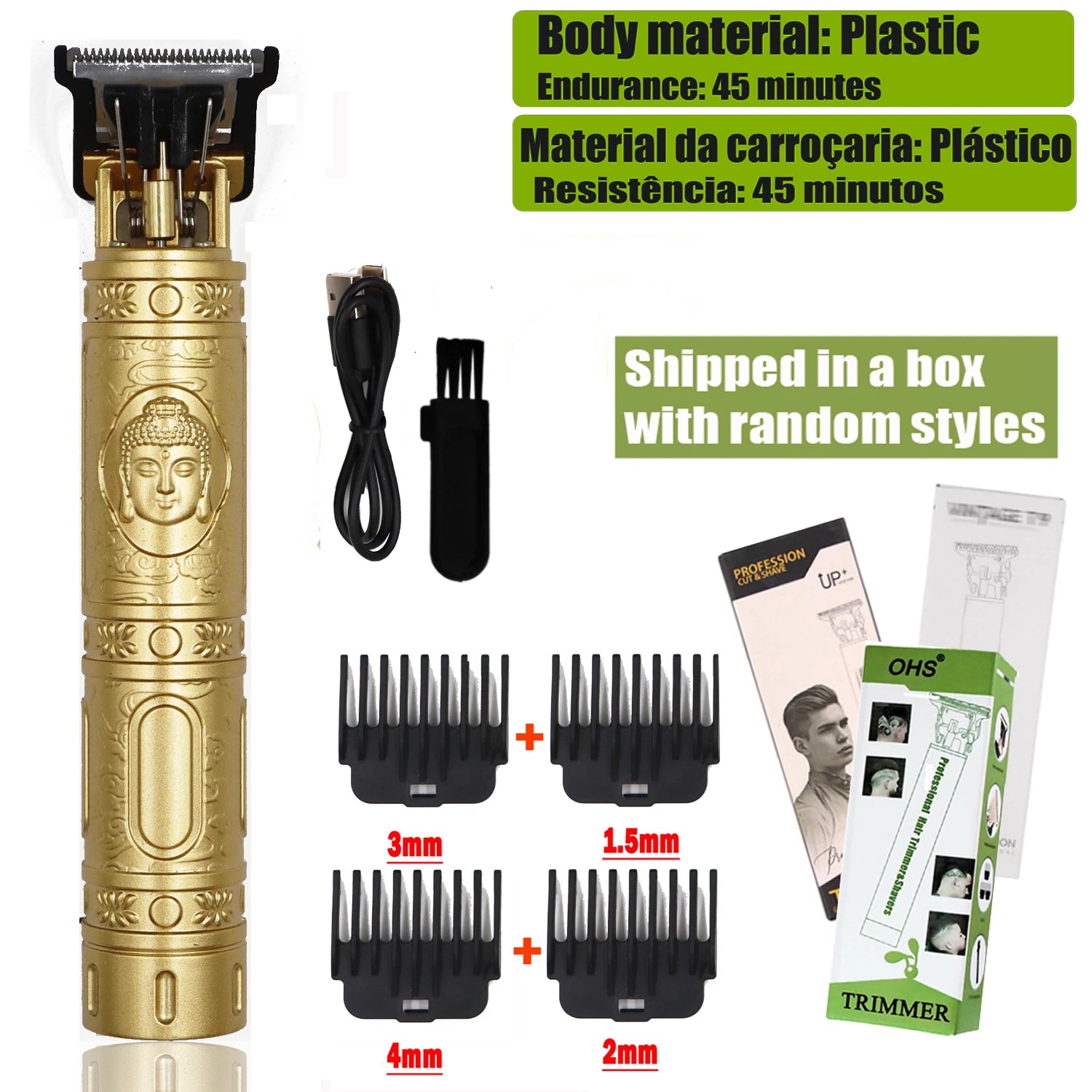 Memories but unique T9 electric hair clipper with adjustable blade, beard and body trimmer for men's haircut and grooming.