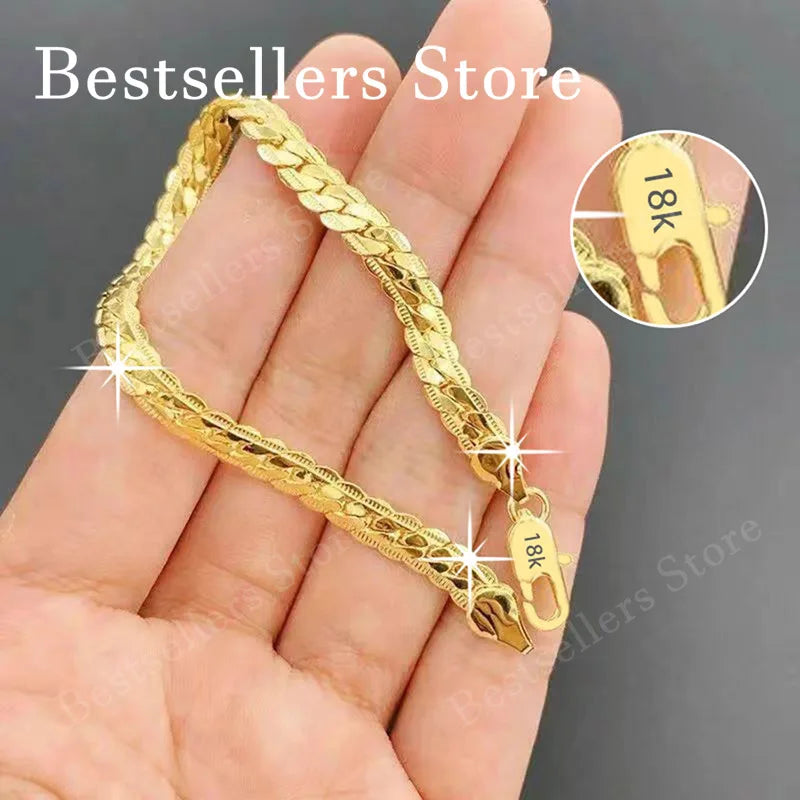 Sterling silver and 18K gold embossed bracelet with 5mm width, stylish jewelry for men and women, ideal for weddings and gifts.