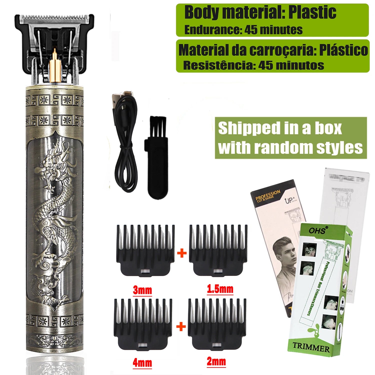 Memories but unique T9 hair clipper repair beard shaver and trimmer, electric men's haircut machine with 0mm blade for grooming.