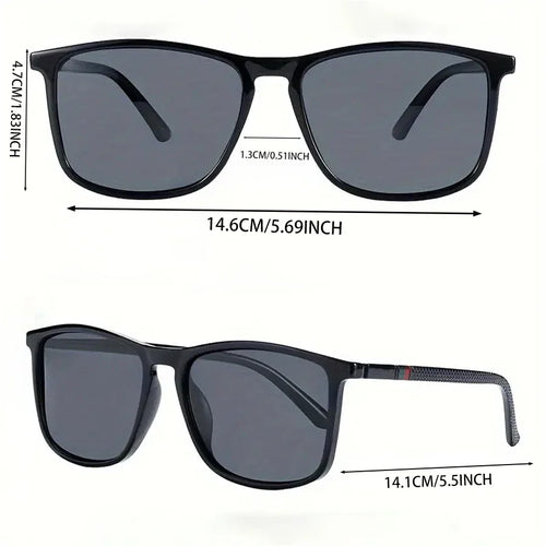 Luxury square vintage cycling sunglasses for men and women by Memories but Unique, UV400 protection, ideal for travel, driving, and fishing.