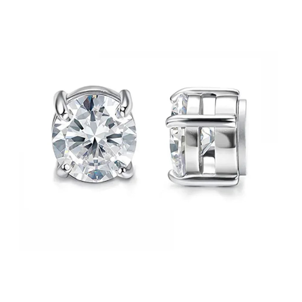 Set of two punk-style magnetic ear studs with cross design, non-piercing earrings for men, by Memories but unique.