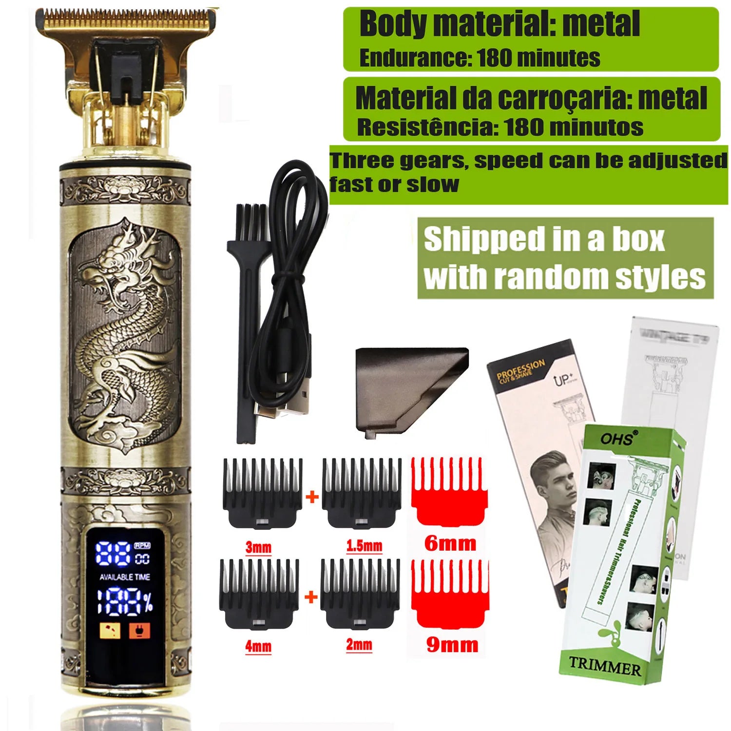Electric T9 Hair Clipper by Memories but Unique with adjustable 0mm blade for beard, hair, and body trimming.