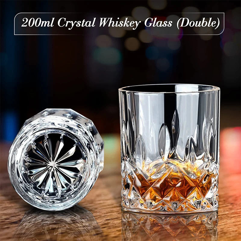 Set of 8 granite whiskey stones, 2 glasses, and wooden box, perfect Father’s Day gift for men from Memories but Unique.