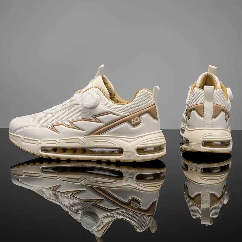 Luxury men's sneakers by Memories but Unique with sleek design, white and gray color, and stylish laces.