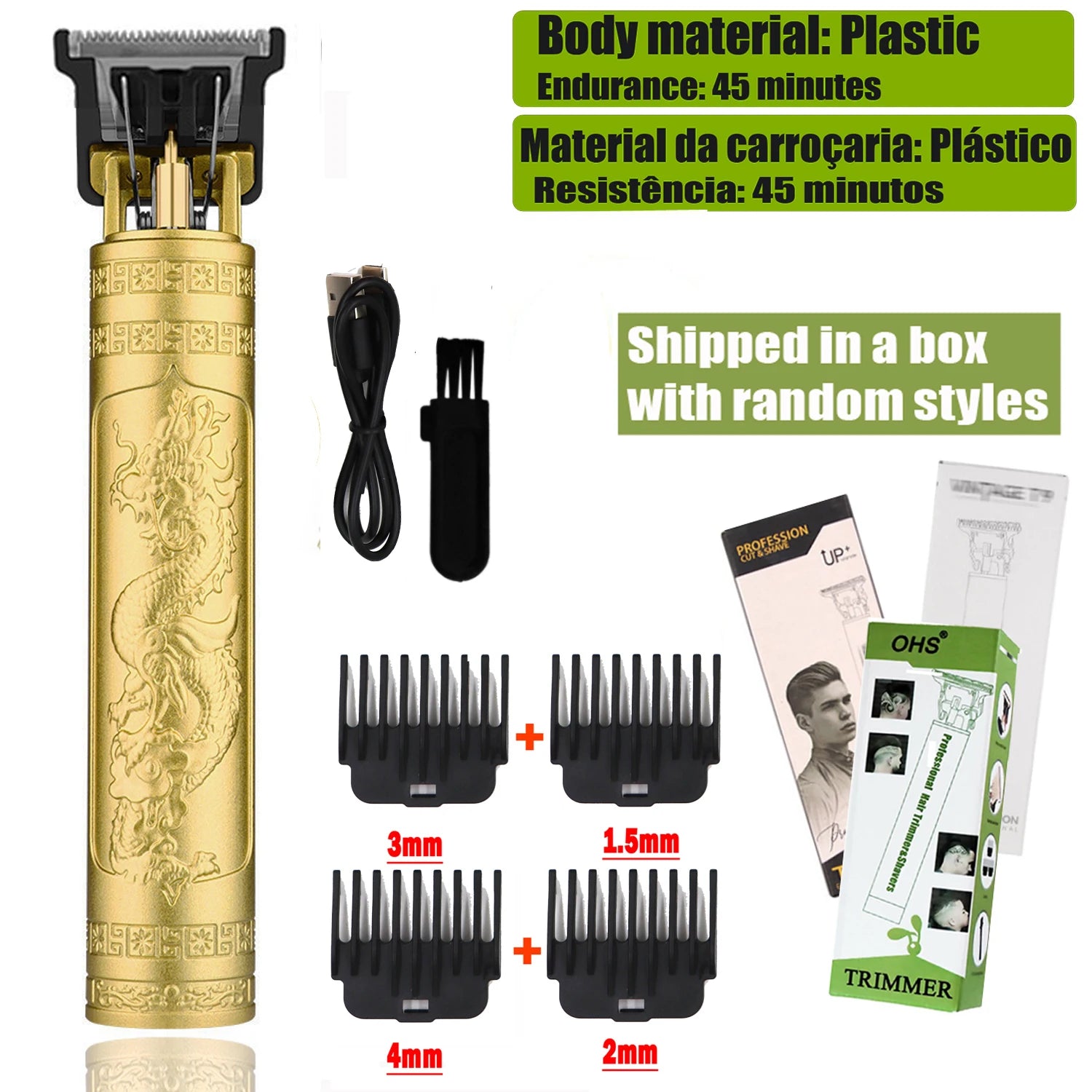 Memories but Unique T9 electric hair clipper and beard trimmer with 0mm blade, suitable for shaving, body hair, and haircutting.