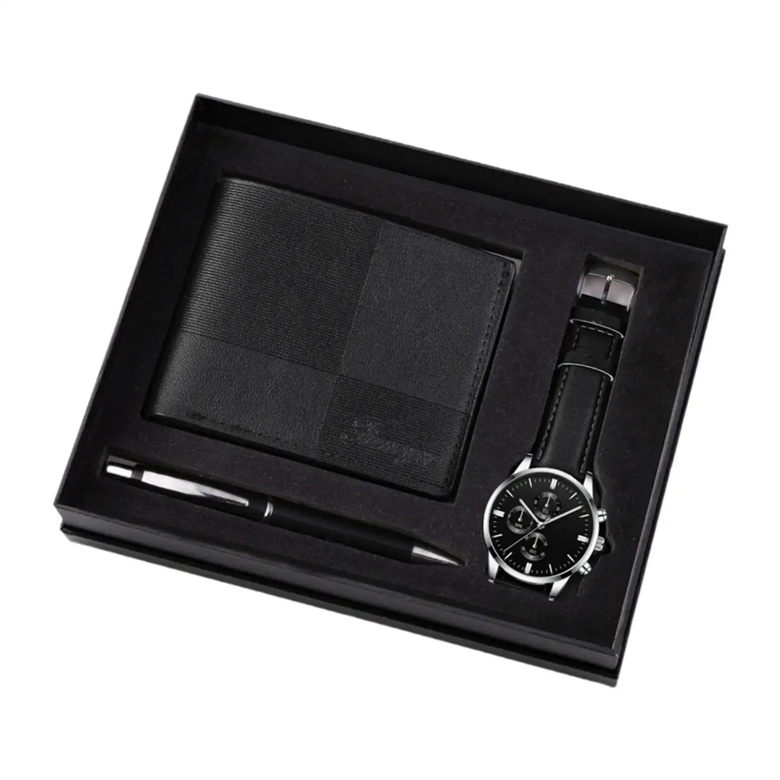 Gift set for men by Memories But Unique, featuring grooming products and accessories arranged in an appealing display.