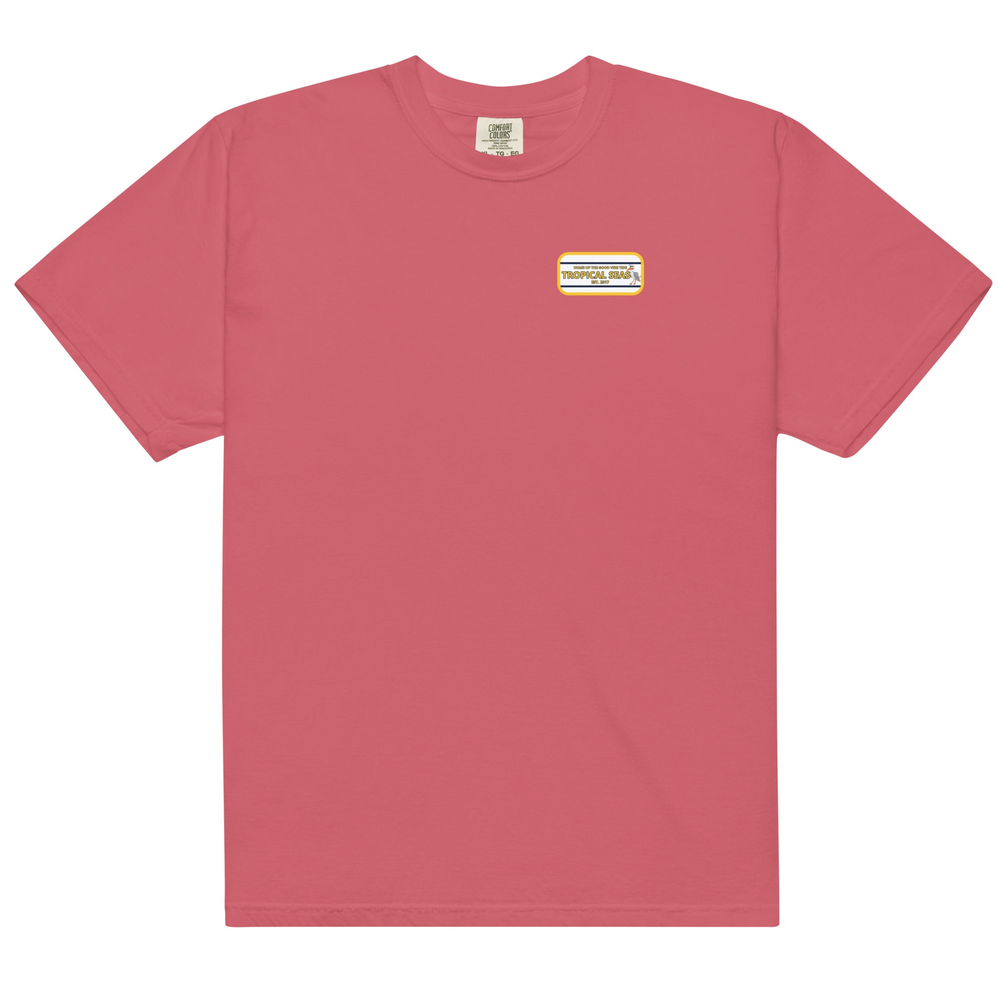 Men’s High Flying Sailor Heavyweight T-Shirt by Memories But Unique, featuring a maritime sailor design on a dark fabric background