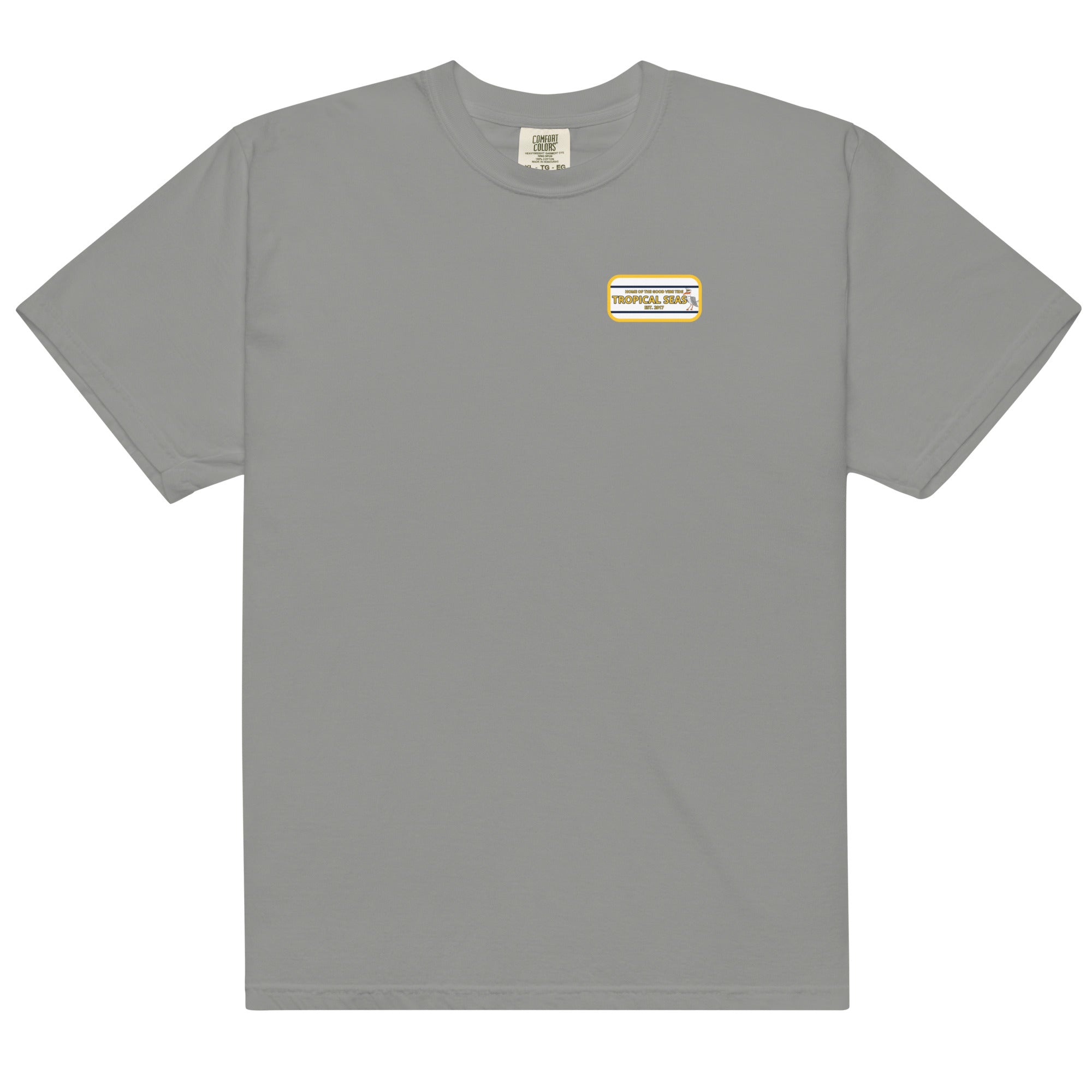 Men’s High Flying Sailor heavyweight T-shirt by Memories but Unique, featuring nautical-inspired design on soft cotton fabric.