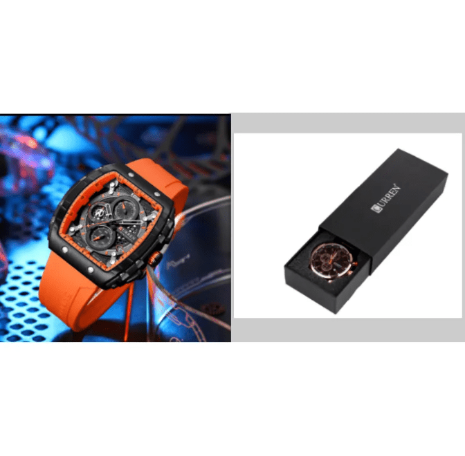 Men's Six-pin Quartz Tape watch by Memories but Unique featuring a sleek design and durable strap.