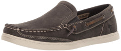 Memories but unique men's black dock slip-on boat shoe in size 8.5 US, featuring casual design and comfortable fit.