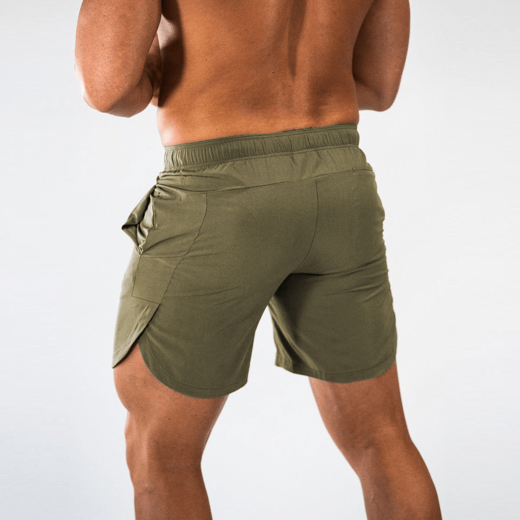 Men's running shorts by Memories but Unique, lightweight athletic shorts with breathable fabric and adjustable waistband.