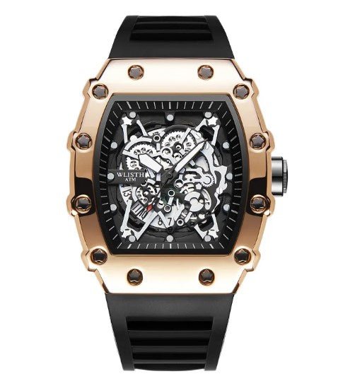Luminous Men's Watch by Memories but Unique with a sleek dark face and luminous hands for easy reading in low light.