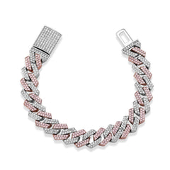 Men's Miami Cuban Link Bracelet by Memories but Unique, showcasing a sleek, bold hip hop jewelry style with interconnected gold links.