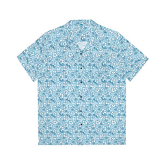 Men's azul tropical flower Hawaiian shirt with vibrant floral pattern, casual summer wear from ShineOn Fulfillment.