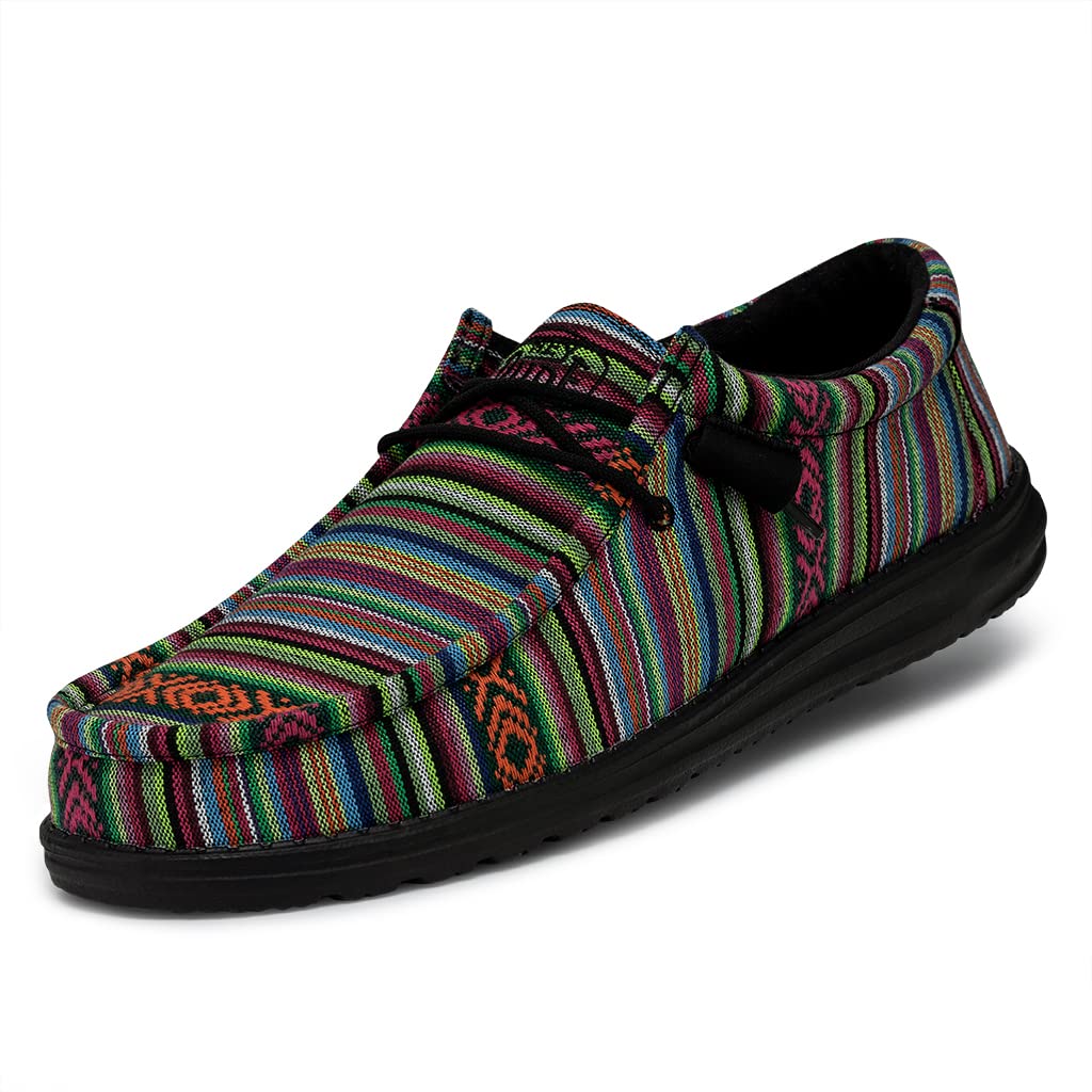 Hey Dude Mens Wally Serape Mesa Verde slip-on loafers, size 11, lightweight and comfortable men's casual shoes.