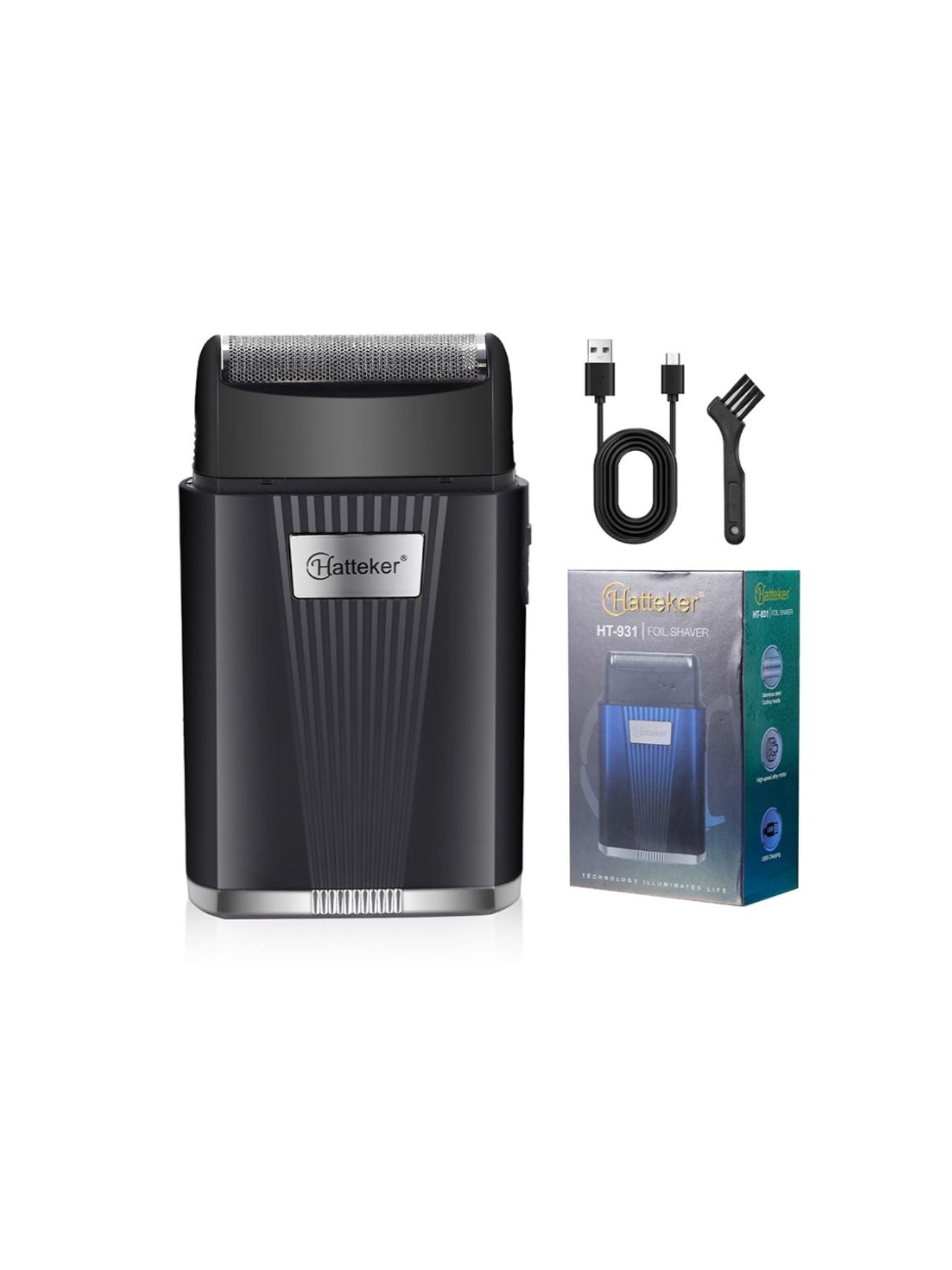 Trendsi portable electric shaver with USB rechargeable compact ABS design, featuring a sleek razor for easy grooming.