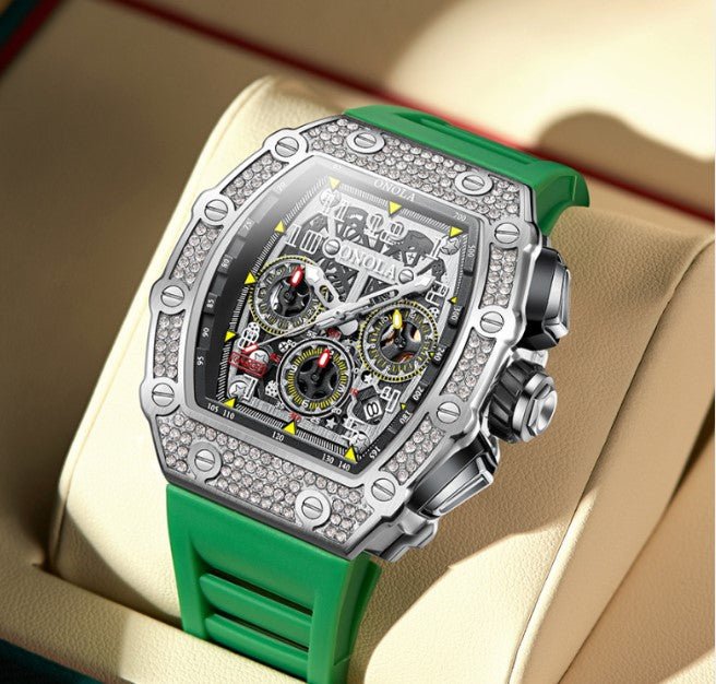 Men's wristwatch from Memories but Unique, featuring a sleek design with a round dial and metal strap.